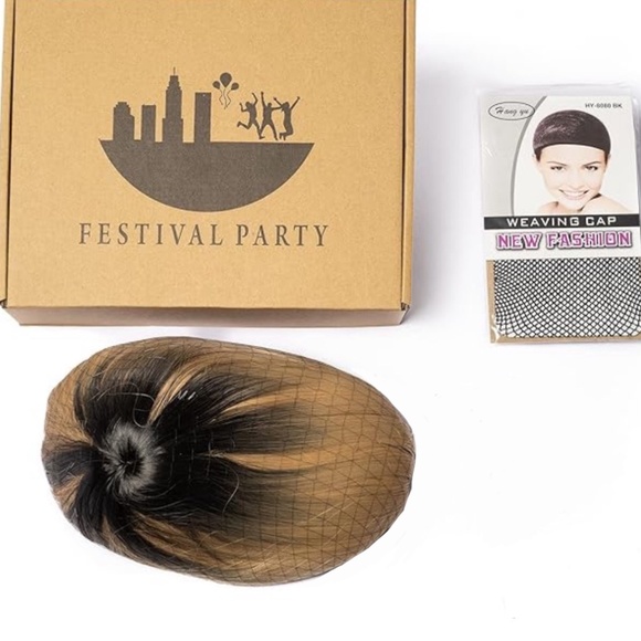 NEW 14” Quality Blonde Black Wavy Bob Wig Bangs Women Shoulder Length Halloween - Picture 2 of 7